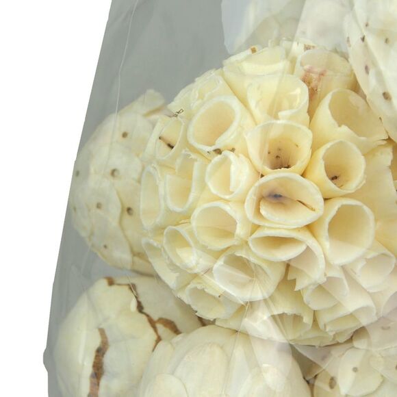 18 Piece Natural White and Brown Exotic Dried Organic Decor Balls - Picture 3 of 7